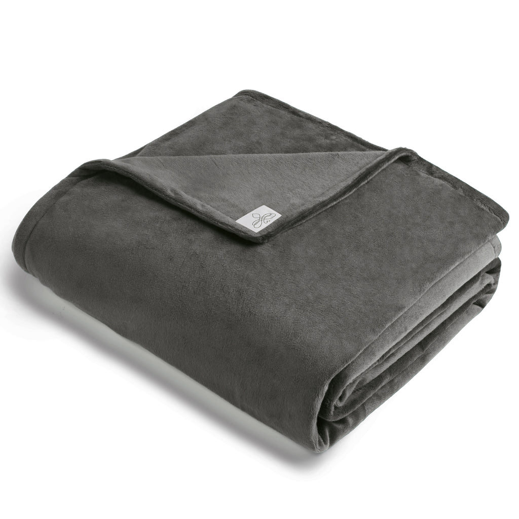 BiggerBee Throw Blanket ~ Charcoal