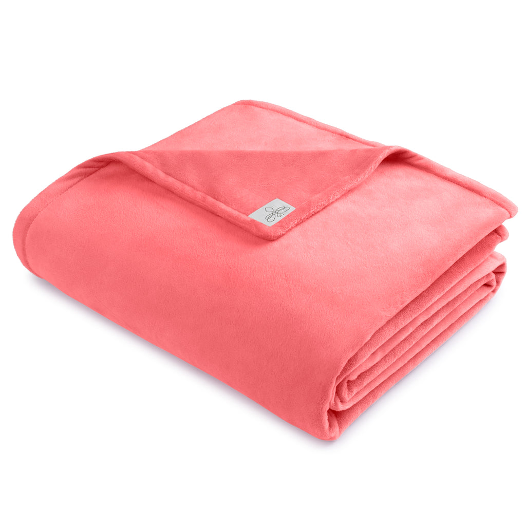 BiggerBee Throw Blanket ~ Coral