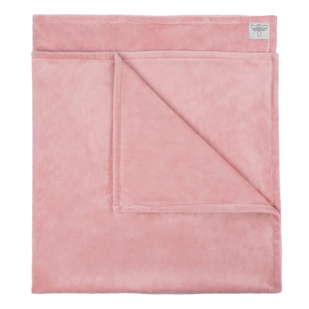 MinkyBee Stroller Blanket ~ Dusty Pink