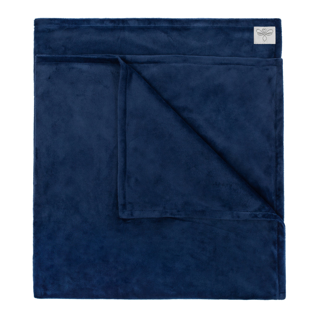 MinkyBee Stroller Blanket ~ Navy