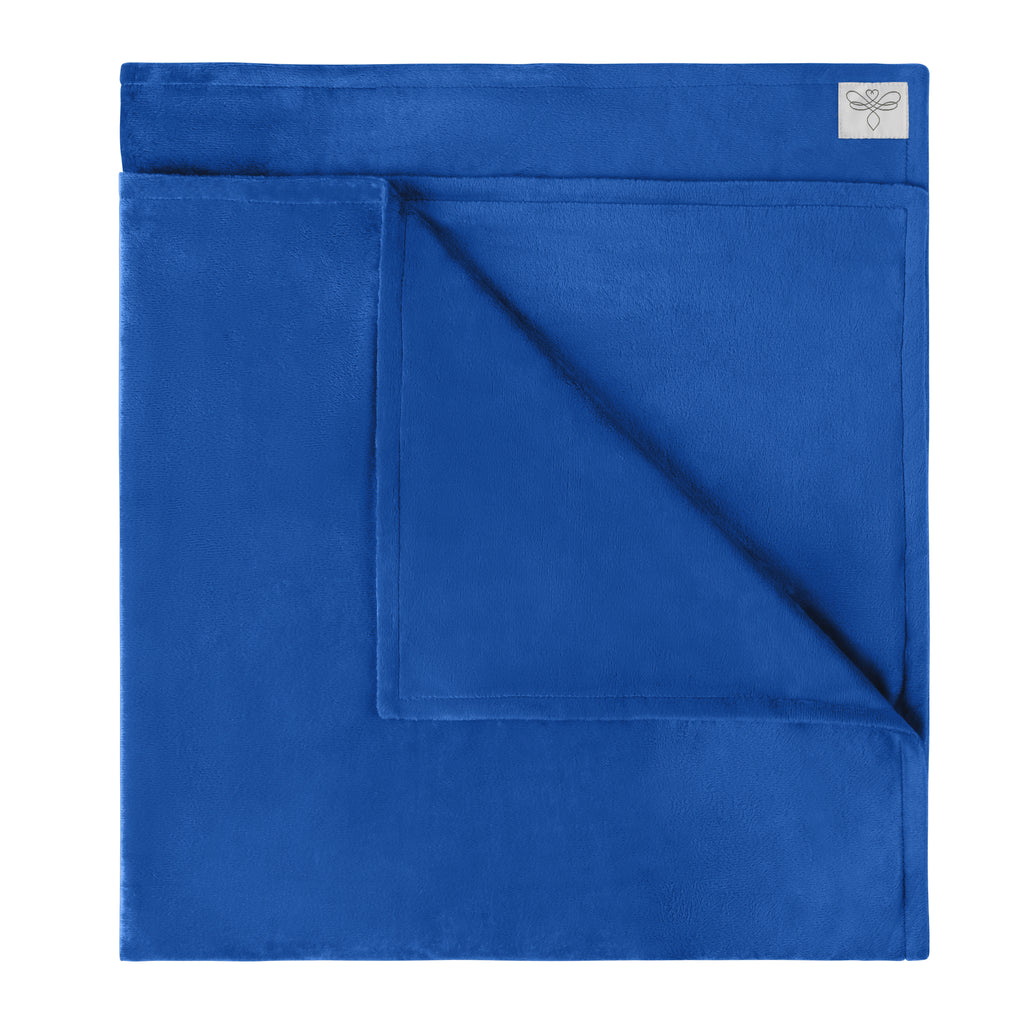 MinkyBee Stroller Blanket ~ Royal Blue